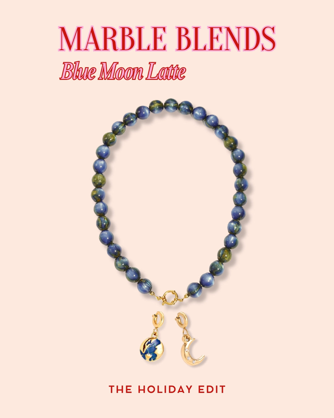 Blue Moon Latte Necklace | Kralenketting | Kettingen | Sieraden By Frances Falicia