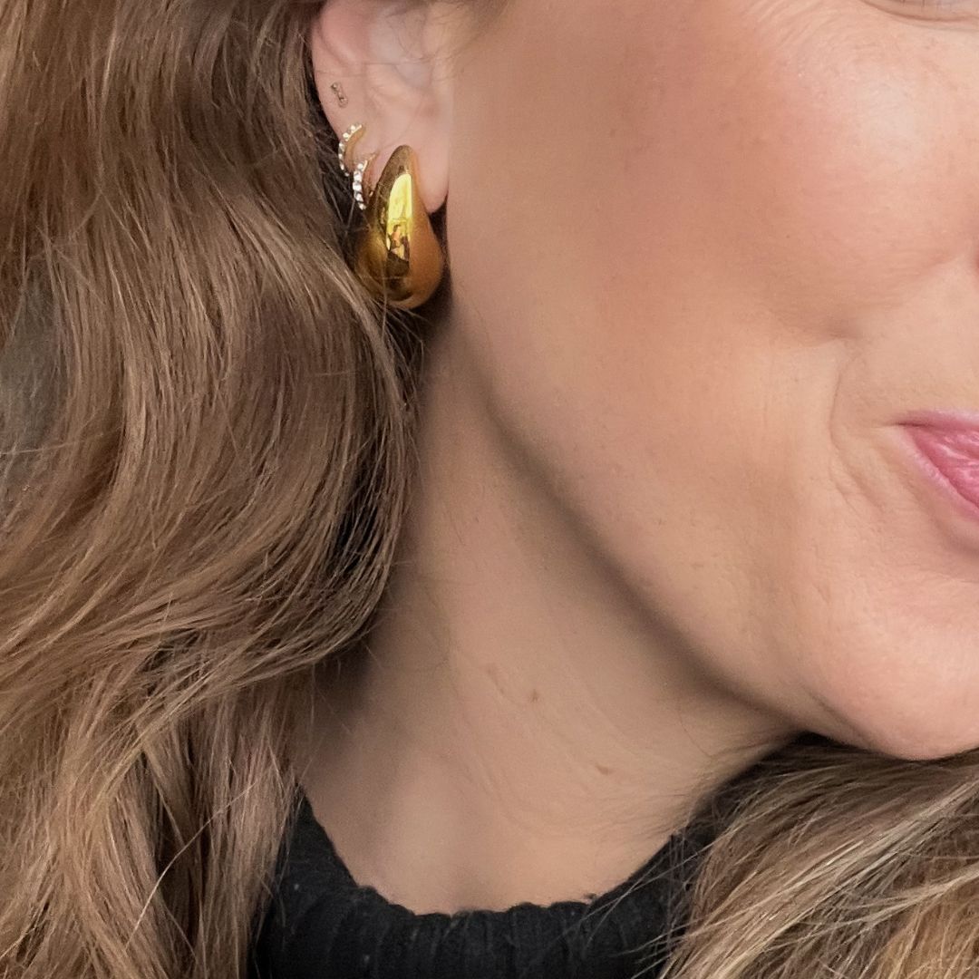 Chunky teardrop oorbellen | Drop earrings | Sieraden By Frances Falicia