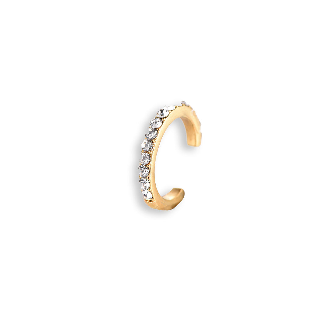 Classic earcuff met zirkonia steentjes | Stainless steel sieraden by Frances Falicia