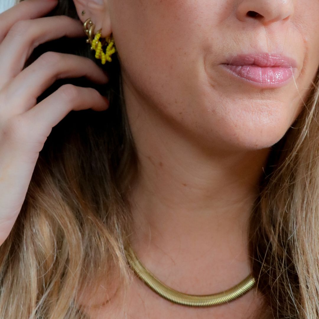 Creolen oorbellen | Oorringen | Geel | Oorbellen set | Waterproof oorbellen By Frances Falicia