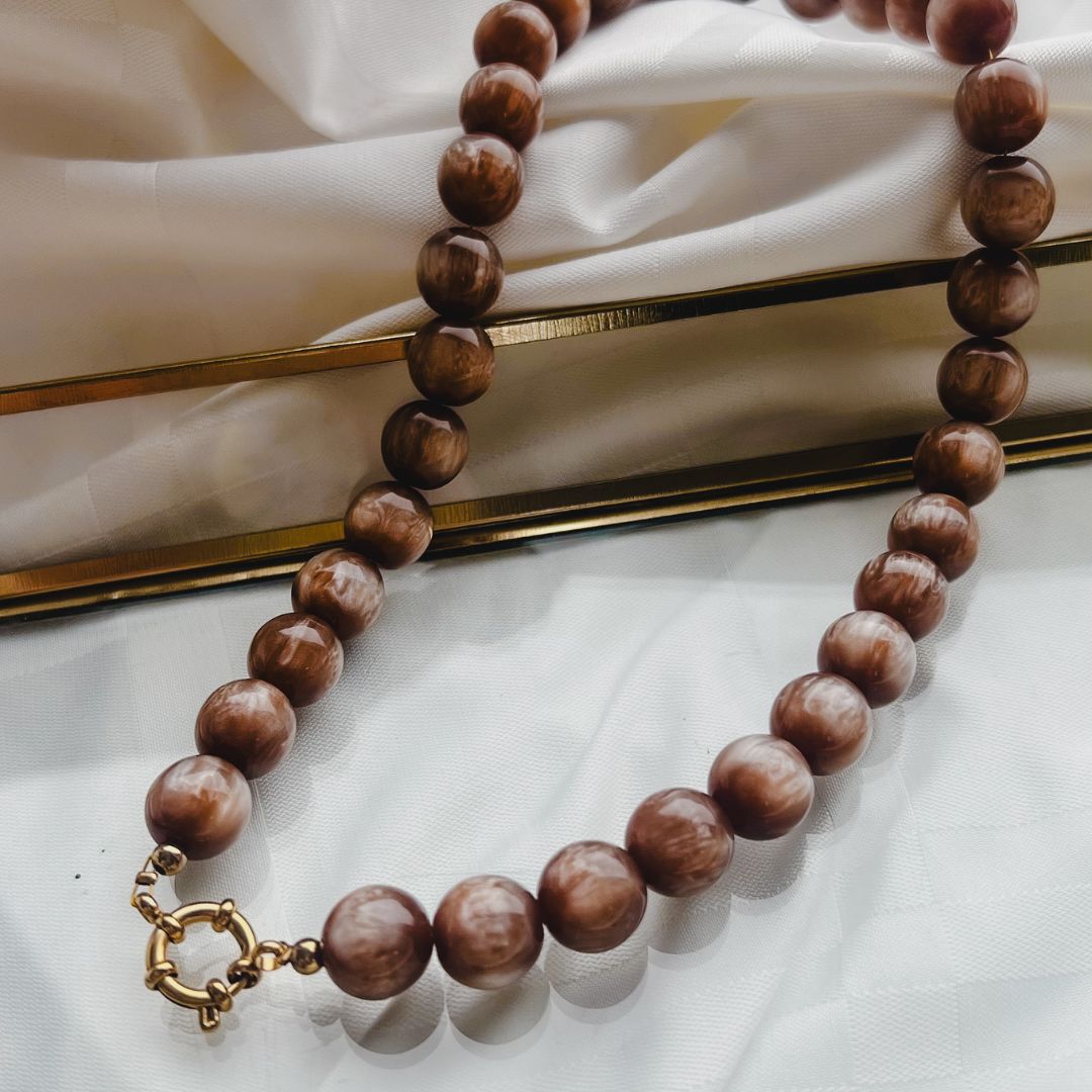 Espresso Chic Necklace | Kralenketting | Sieraden By Frances Falicia