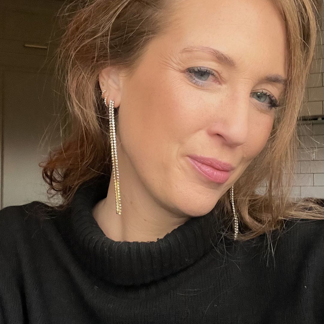 Frenzy | Lange oorbellen met zirkonia | Feestelijke oorbellen | Stainless steel oorbellen | By Frances Falicia