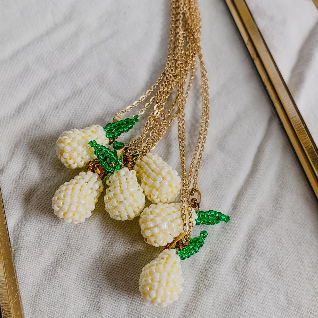 Fruit ketting | Miyuki kralen ketting | Peer | Stainless steel sieraden | By Frances Falicia