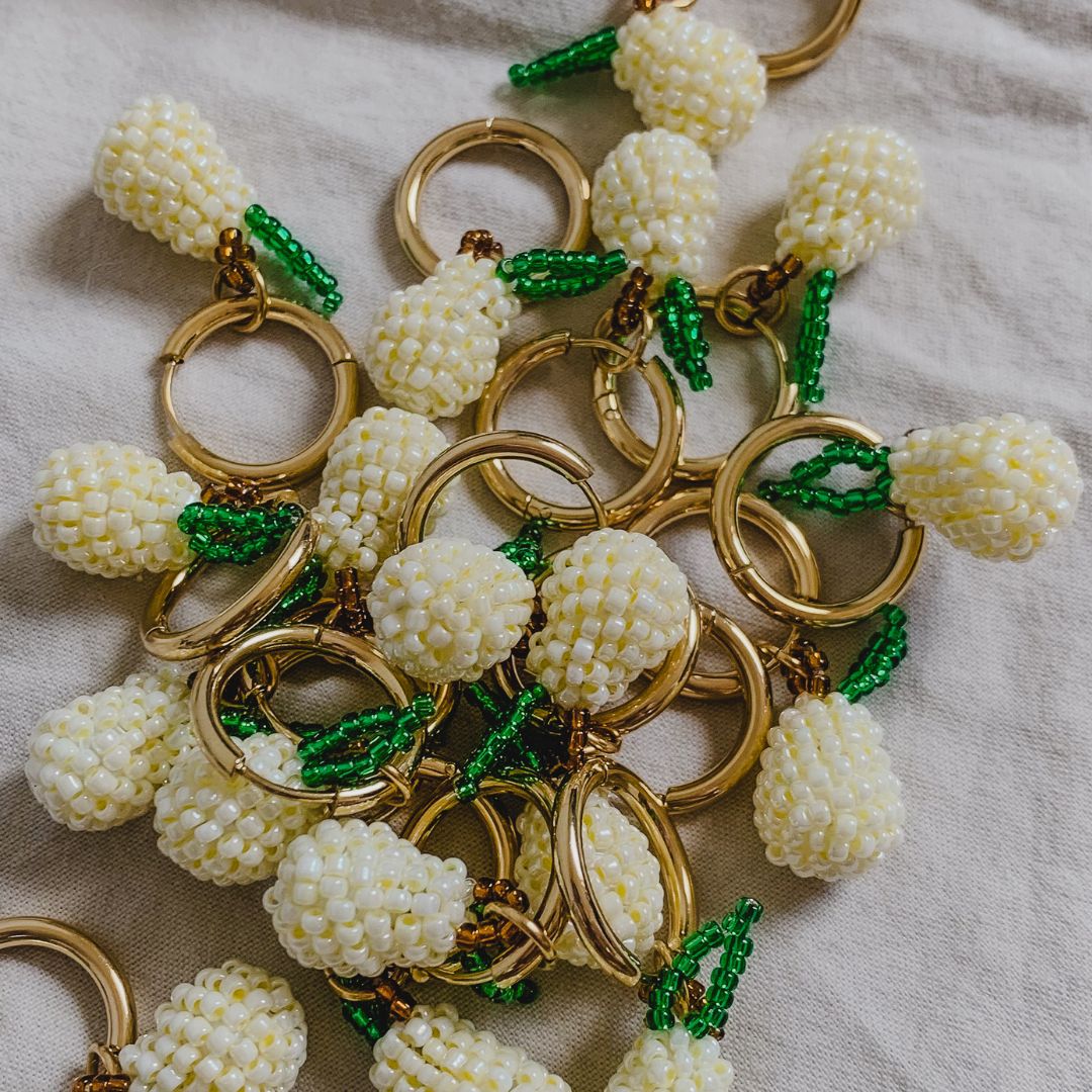 Fruit oorbellen | Miyuki oorbellen | Peer | Stainless steel  sieraden | By Frances Falicia