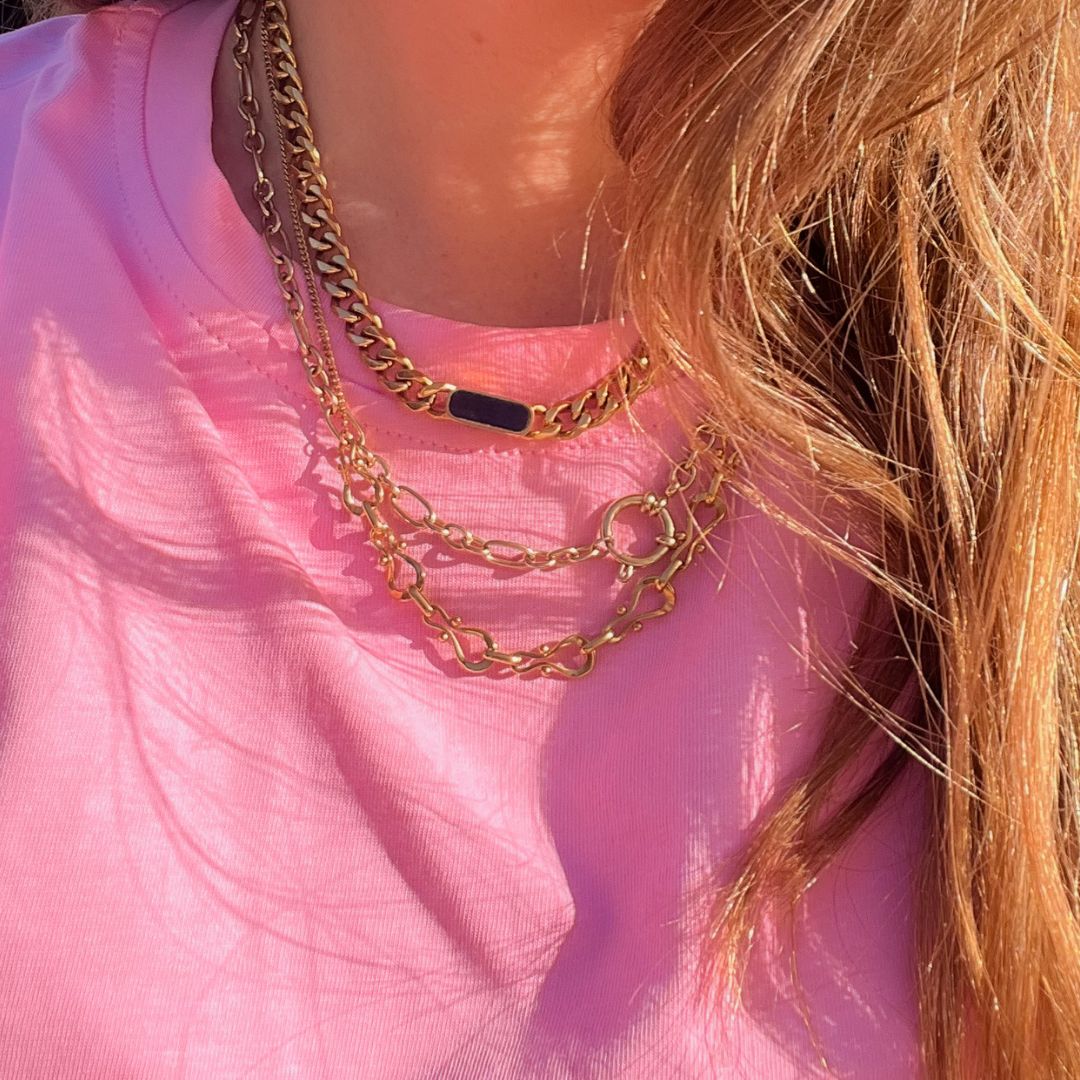 Black Valley Necklace | Grove ketting | Chunky chain | Stainless steel sieraden By Frances Falicia