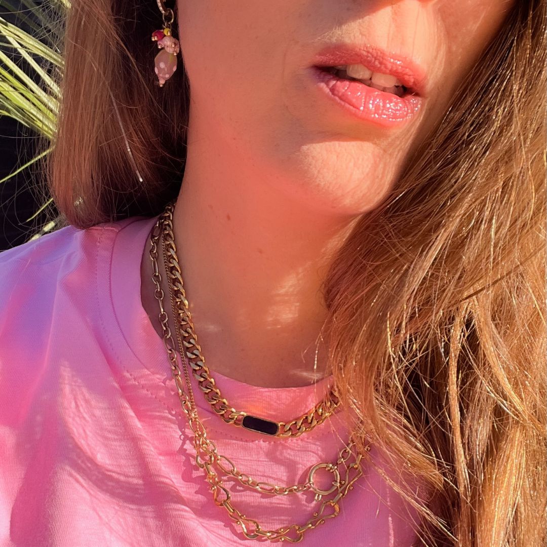 Black Valley Necklace | Grove ketting | Chunky chain | Stainless steel sieraden By Frances Falicia