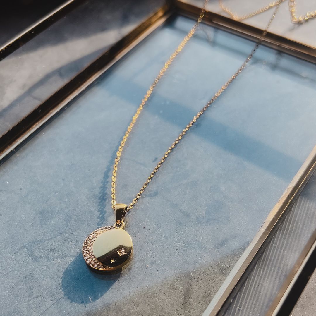 Luna Ketting | Maan Ster Ketting | Frances Falicia | Stainless steel sieraden