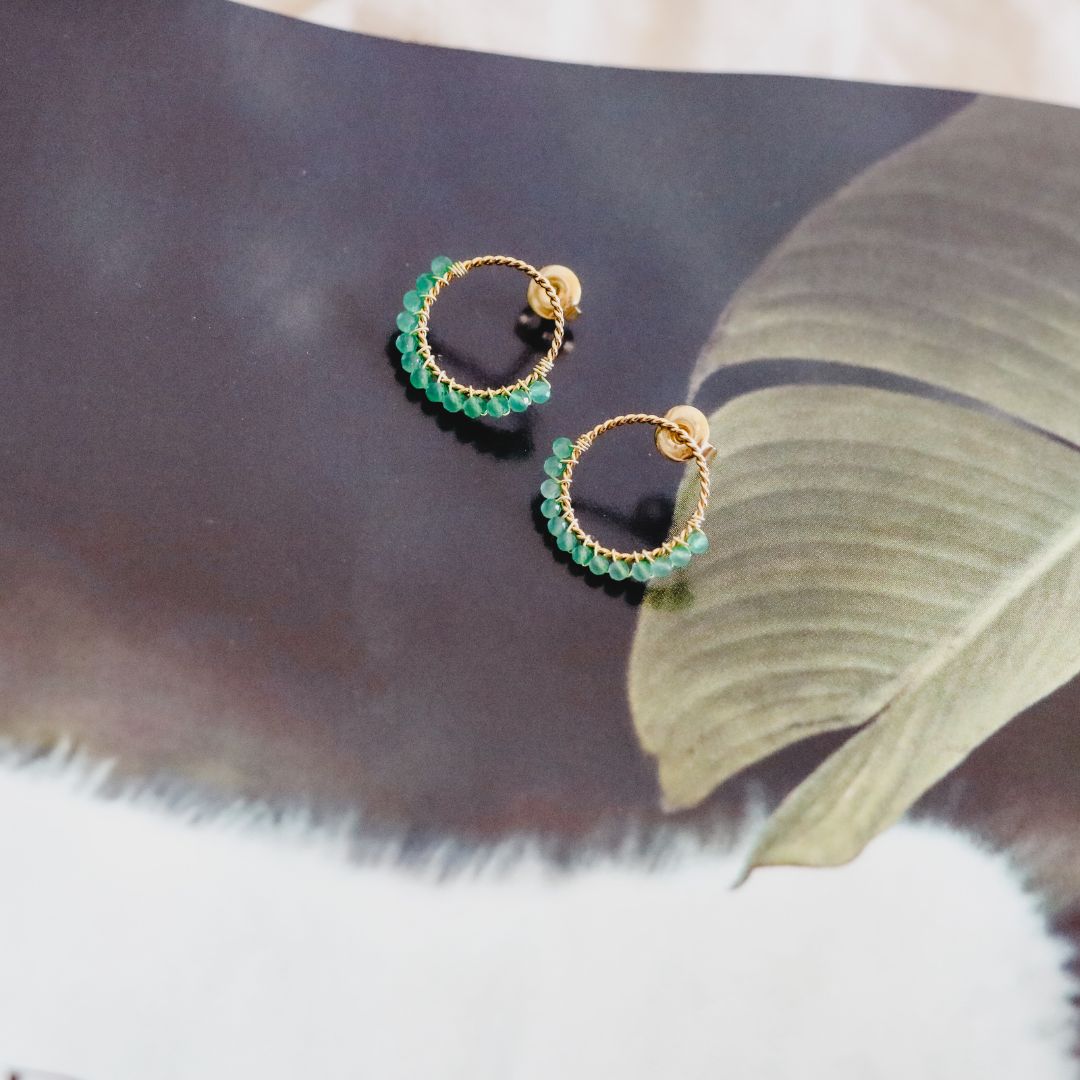 Mint | Bali Hoops | Groene oorbellen | By Frances Falicia