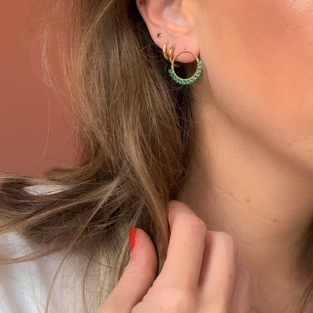 Mint | Bali Hoops | Groene oorbellen | By Frances Falicia
