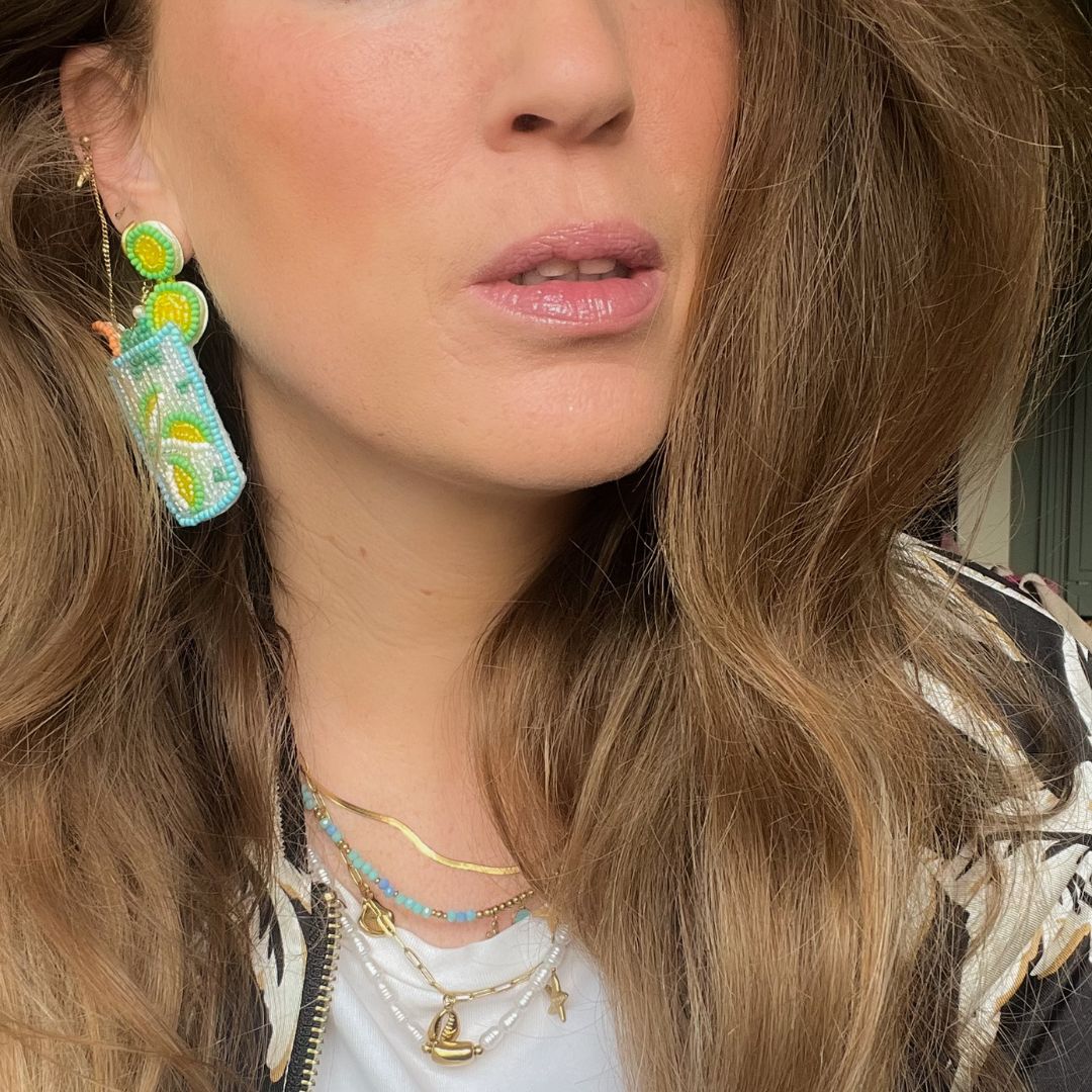 Mojito | Cocktail oorbellen | zomerse oorbellen | Sieraden By Frances Falicia