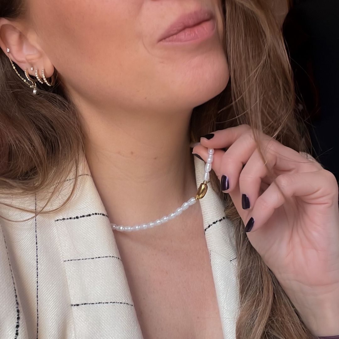 Pearl | Parelketting met kralen | Stainless steel sieraden | By Frances Falicia