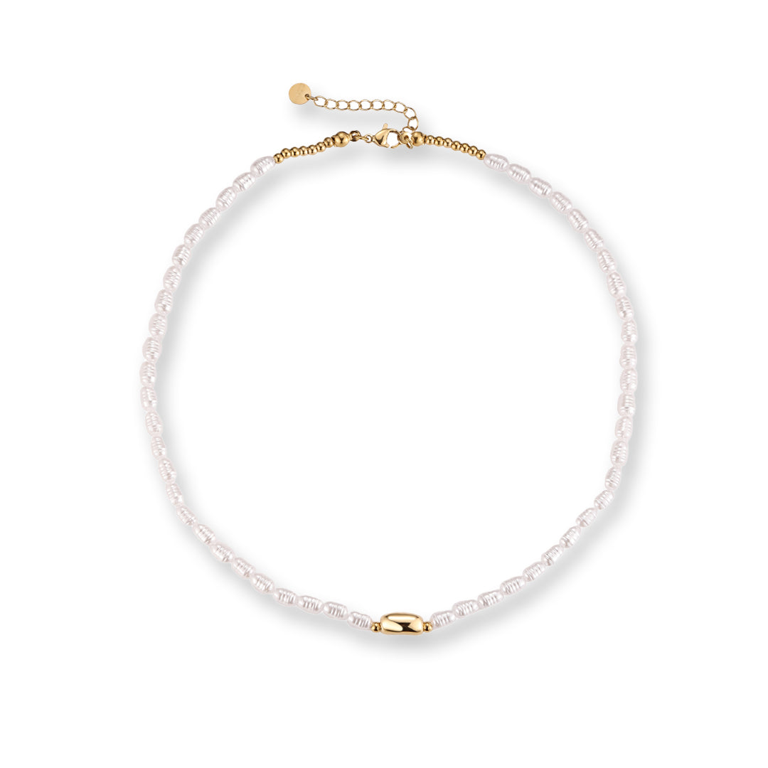 Pearl | Parelketting met kralen | Stainless steel sieraden | By Frances Falicia
