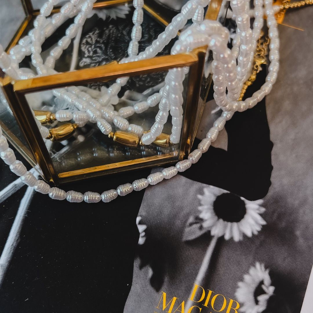 Pearl | Parelketting met kralen | Stainless steel sieraden | By Frances Falicia