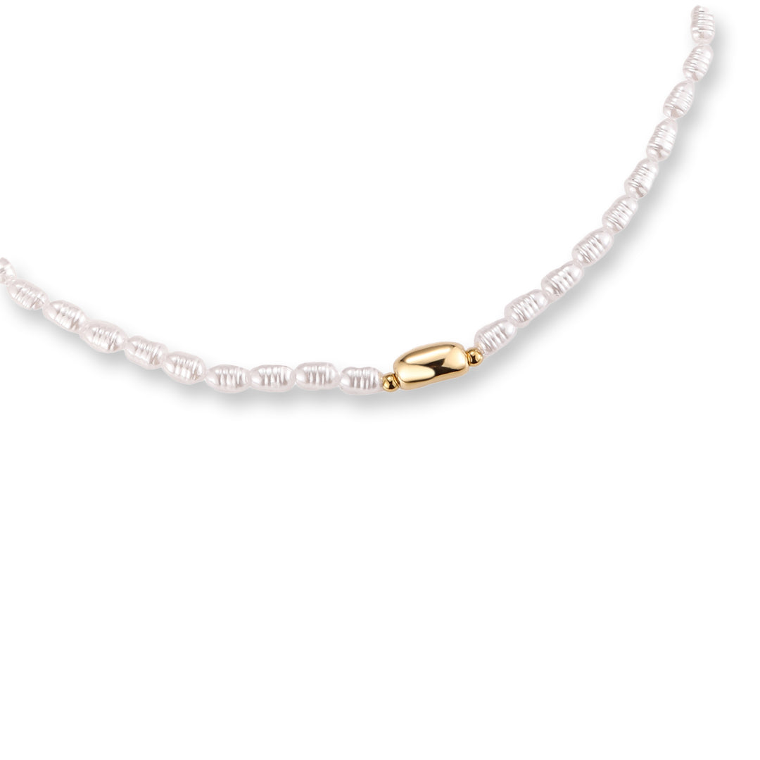 Pearl | Parelketting met kralen | Stainless steel sieraden | By Frances Falicia