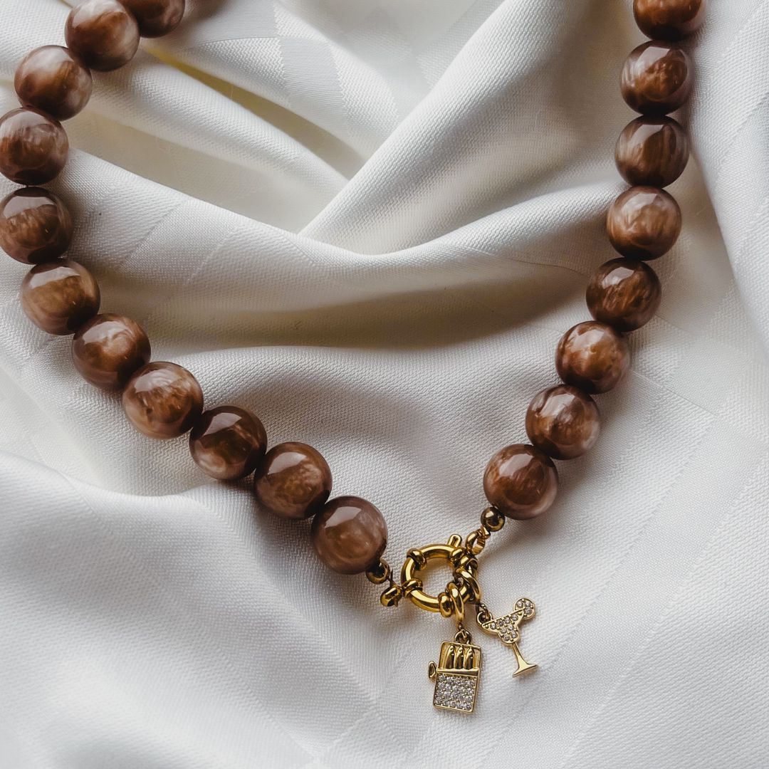 Espresso Chic Necklace | Kralenketting | Sieraden By Frances Falicia