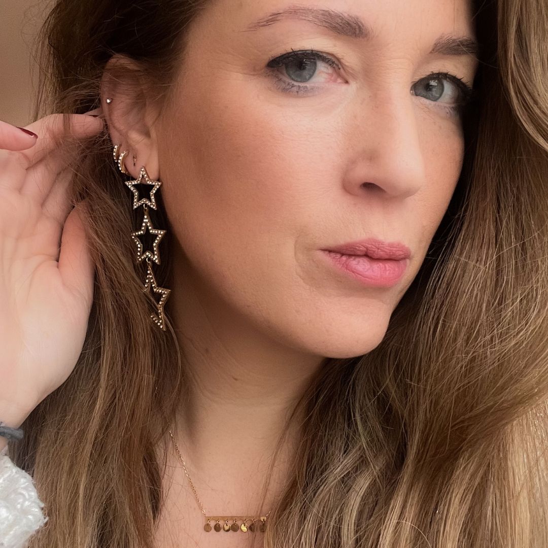 Superstar oorbellen | Statement oorbellen met sterren | Oorbellen By Frances Falicia