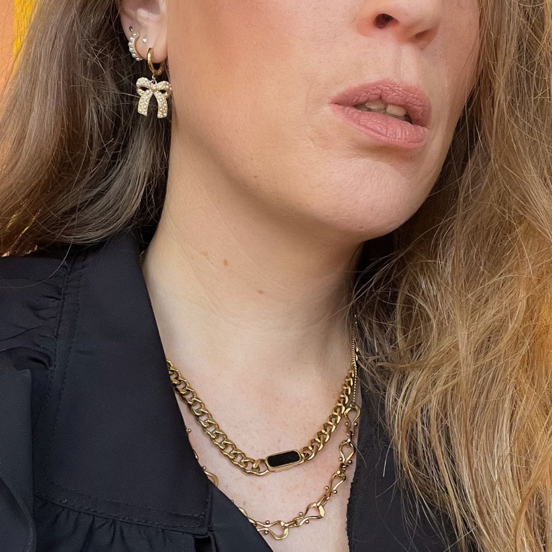 Black Valley Necklace | Grove ketting | Chunky chain | Stainless steel sieraden By Frances Falicia