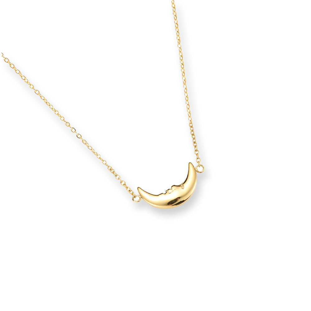 Sleeping Moon | Halve maan ketting | Sieraden By Frances Falicia