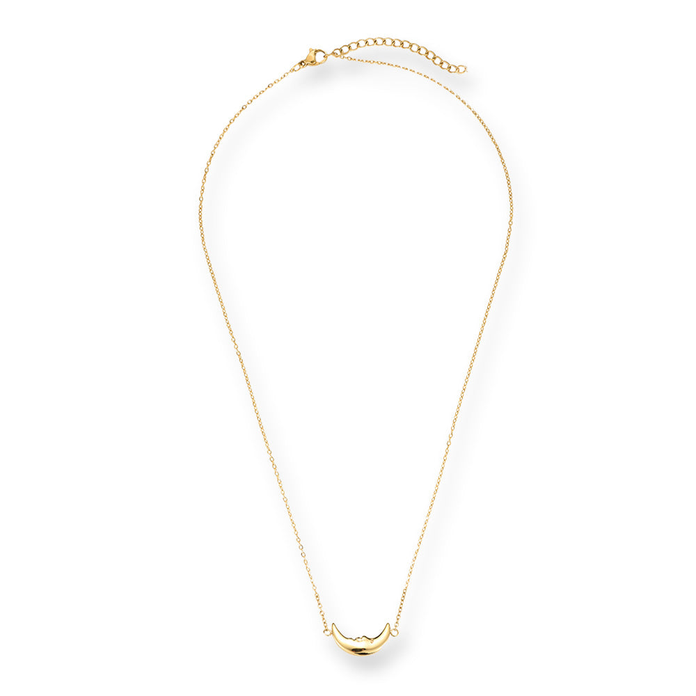 Sleeping Moon | Halve maan ketting | Sieraden By Frances Falicia