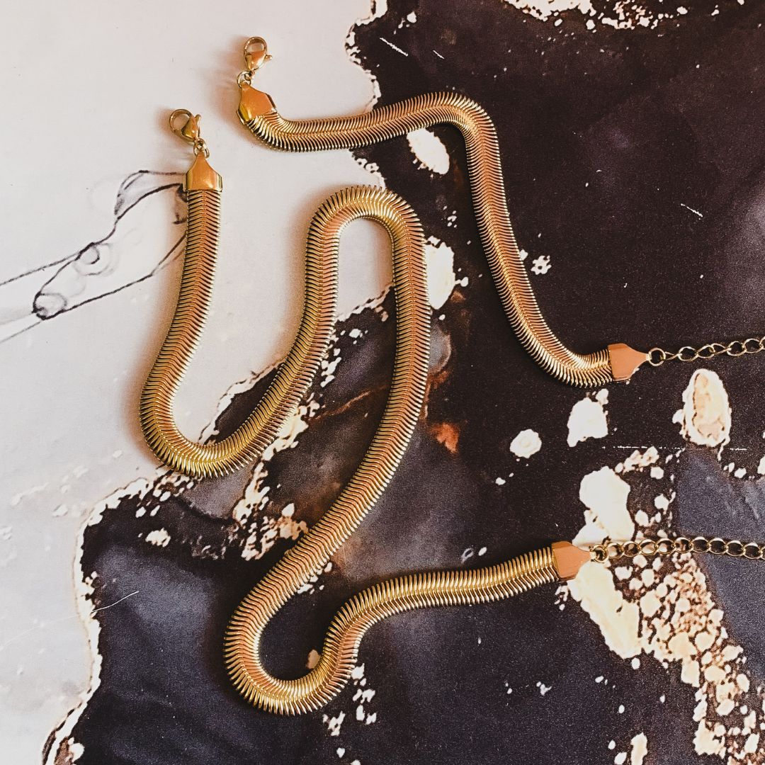 Snake ketting | Snake armband | stainless steel armband | stainless steel ketting | By Frances Falicia