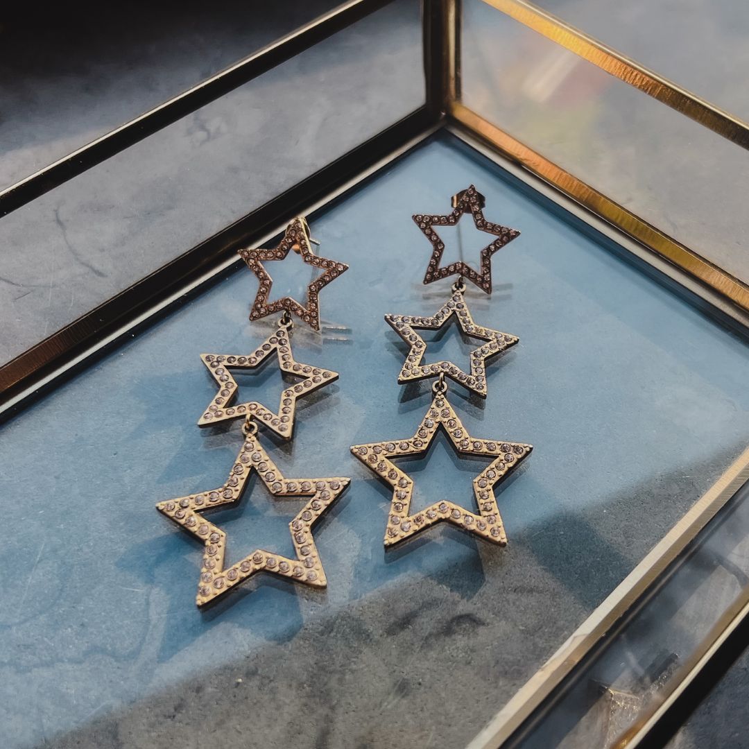 Superstar oorbellen | Statement oorbellen met sterren | Oorbellen By Frances Falicia
