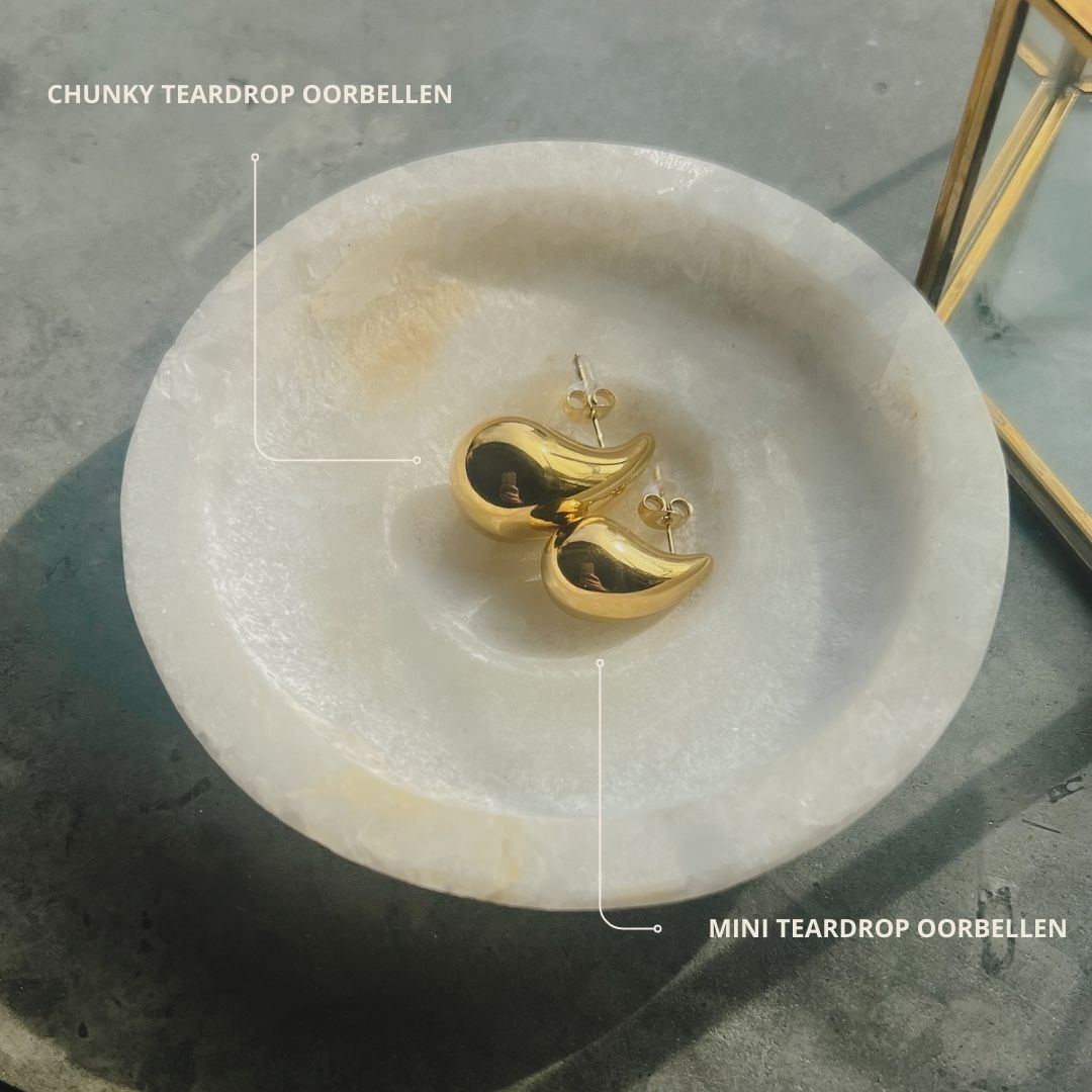 Mini teardrop oorbellen | Stainless steel sieraden By Frances Falicia