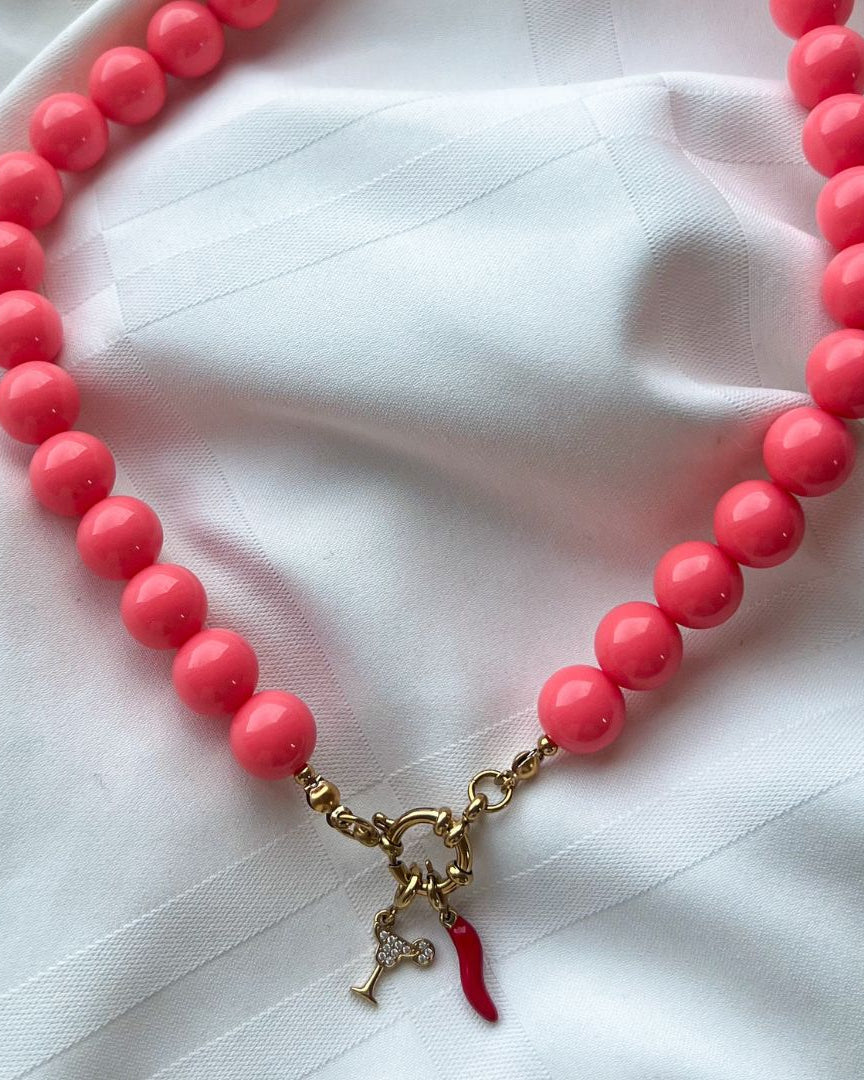 Coral Glow Necklace | Koraal kralenketting | Sieraden By Frances Falicia
