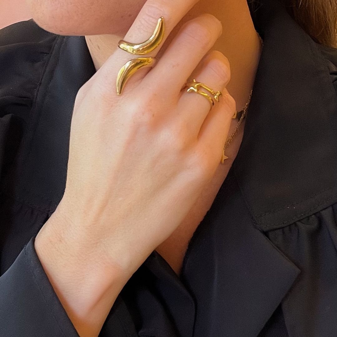 Swirl Ring | Stainless steel ringen By Frances Falicia