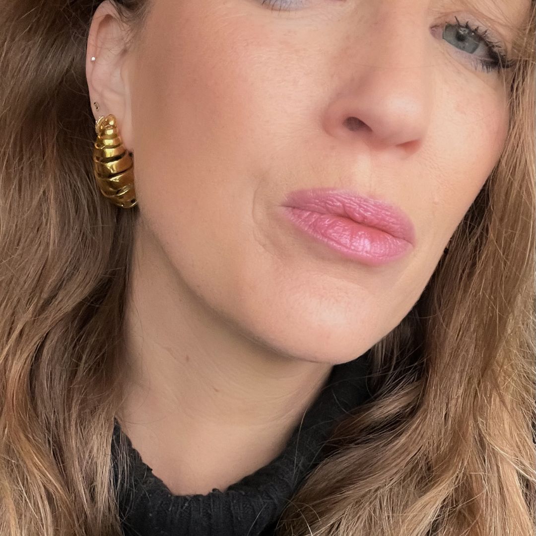 Sliced teardrop oorbellen | Drop earrings | Sieraden By Frances Falicia