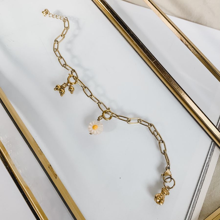 Schakelarmband | Bedels| Bedelarmband | Madelief bedel | Teddybeer bedel | By Frances Falicia