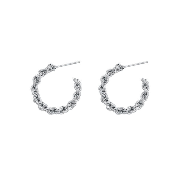 Bali Hoops Twisted zilver