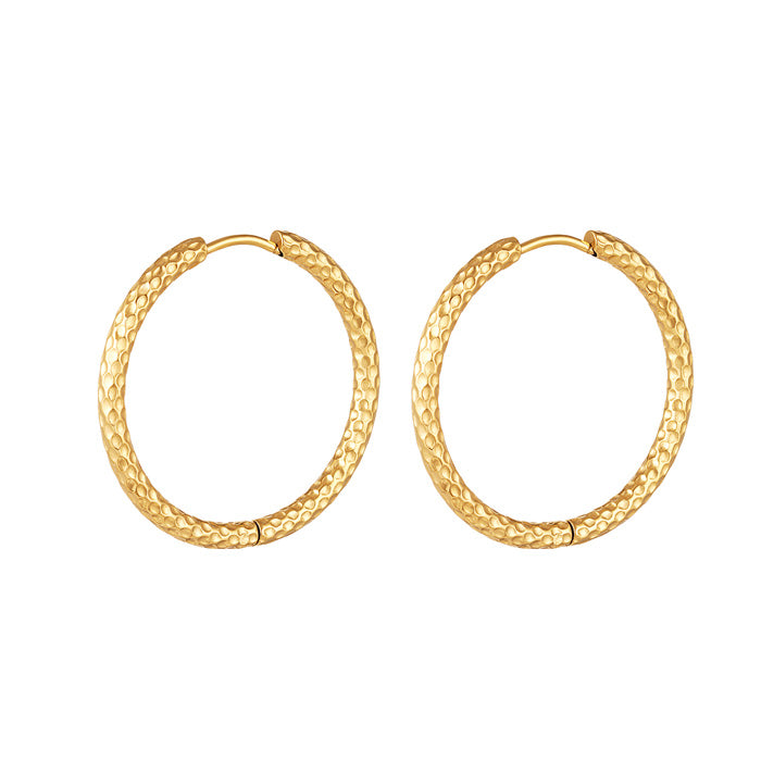 Bali Hoops met gestipt patroon groot | oorringen | Frances Falicia