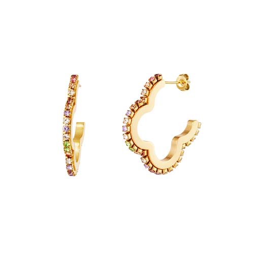 Clover hoops met zirkonia | Frances Falicia