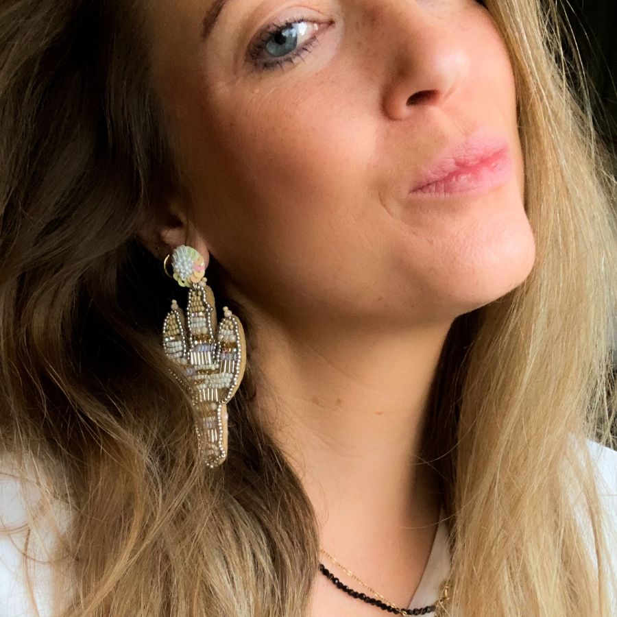 Desert Sand | Cactus oorbellen | By Frances Falicia