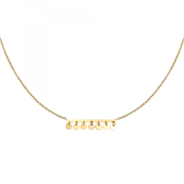 Ketting met staafje en bolletjes | Stainless steel sieraden By Frances Falicia