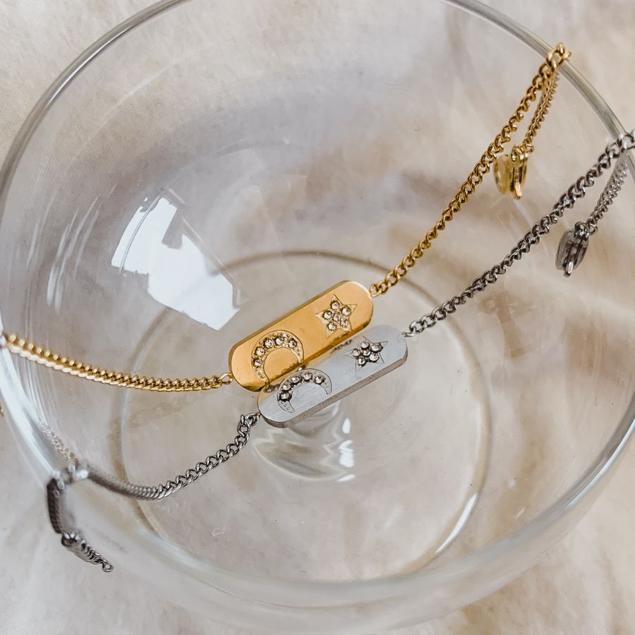 moeder dochter armband | maan en ster armband | Frances Falicia | Vriendschapsarmbandje met maan en ster