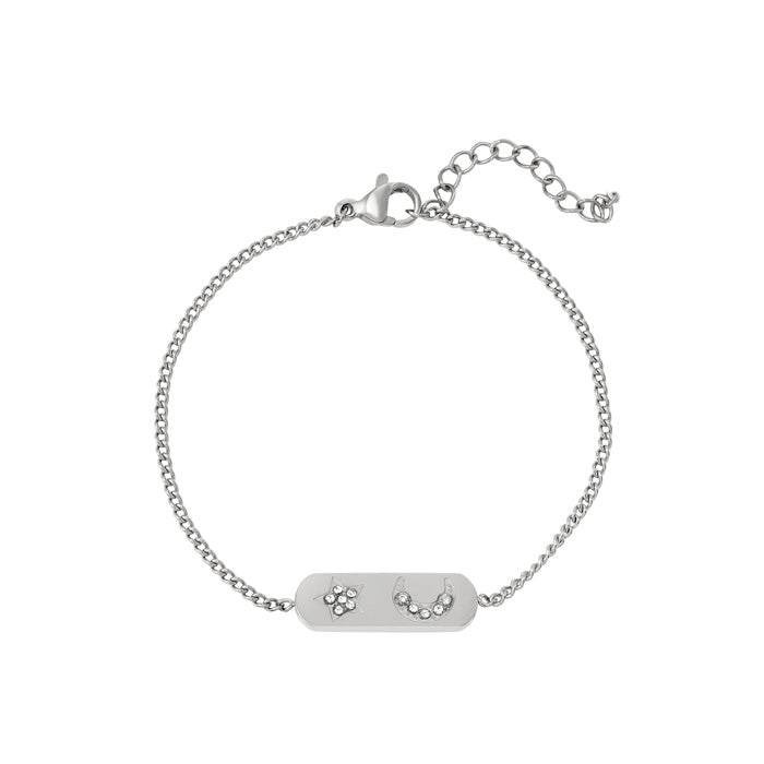 maan en ster armband | Frances Falicia | Stainless steel sieraden | Vriendschapsarmbandje met maan en ster