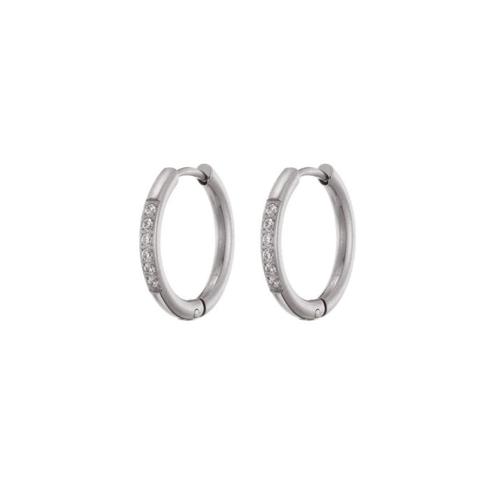 oorringen met steentje | zirconia hoops | Frances Falicia