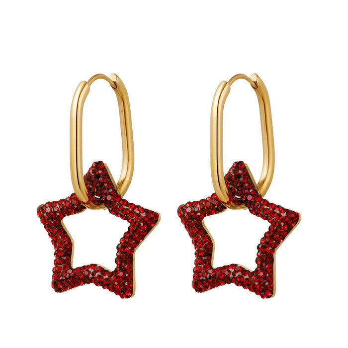 oval hoops | ster oorbellen | ovalen hoops | Frances Falicia | Stainless steel sieraden