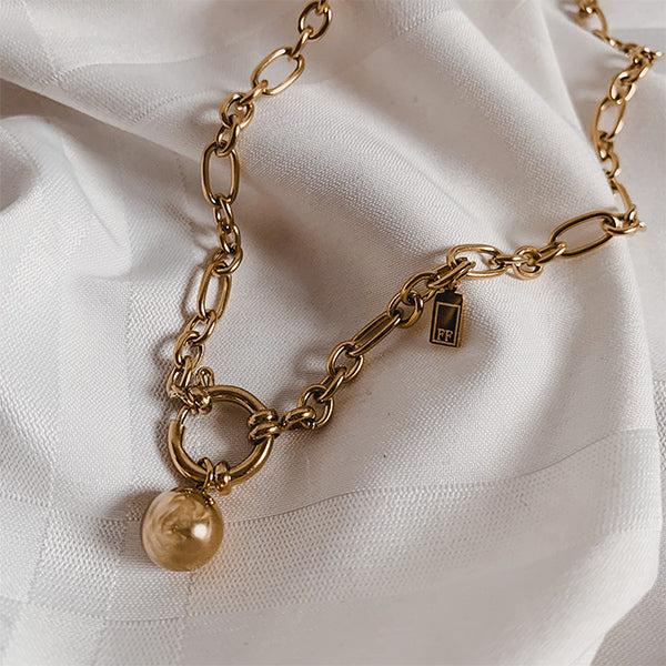 gouden schakelketting | bedelketting | Parisienne schakelketting