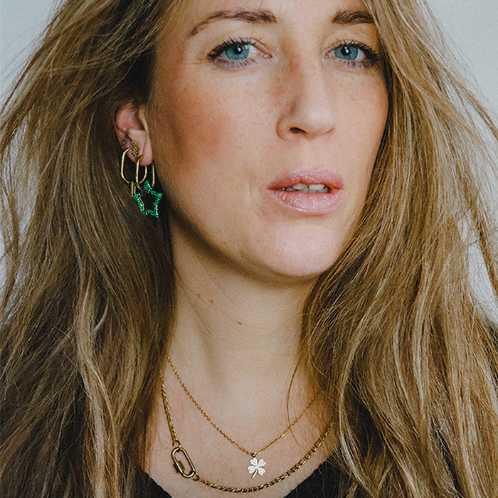 Oval hoops | klavertje vier ketting | Frances Falicia