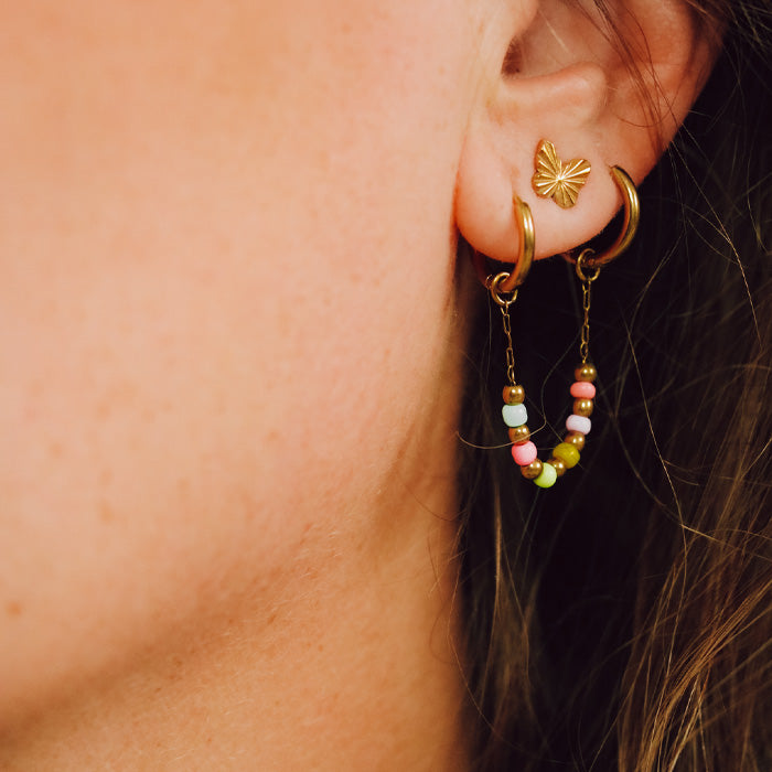 dubbele oorbel | Vlinder oorbellen | Frances Falicia