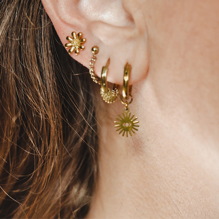 Daisy oorbellen | Oorknopjes met madelief