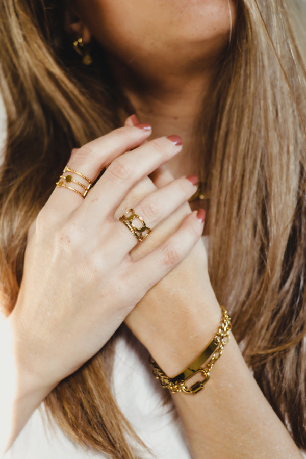 gouden schakelarmband