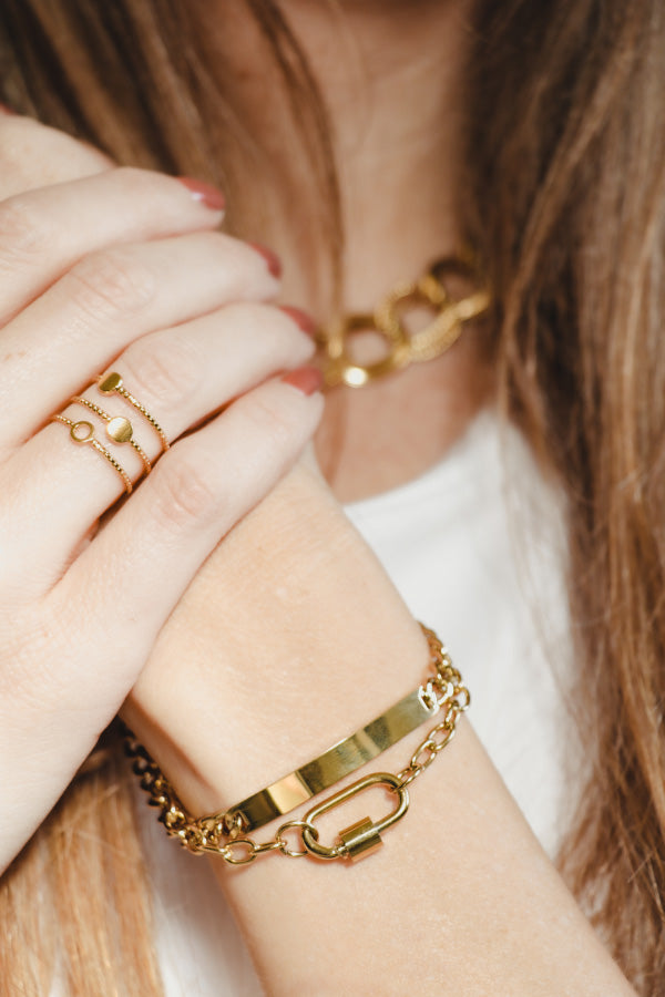 Gouden schakelarmband |