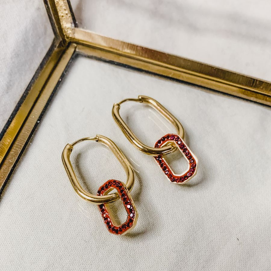 oval hoops met ovalen hanger | ovalen hoops | Frances Falicia