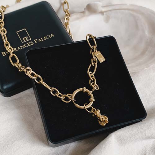 Parisienne schakelketting | Bedelketting | Stainless steel sieraden | By Frances Falicia