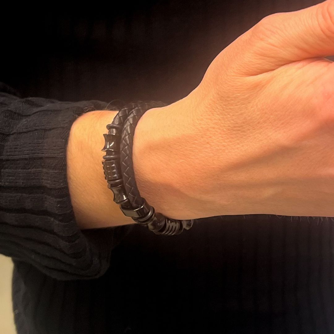 Château Noir | Leren armband heren | Sieraden By Frances Falicia