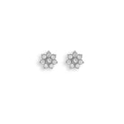 Daisy | Madelief oorknopjes| Bloem studs met zirkonia steentjes | Sieraden By Frances Falicia