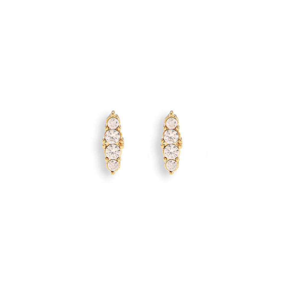 Diamond Bar Studs | Oorknopjes met zirkonia steentjes | Sieraden By Frances Falicia